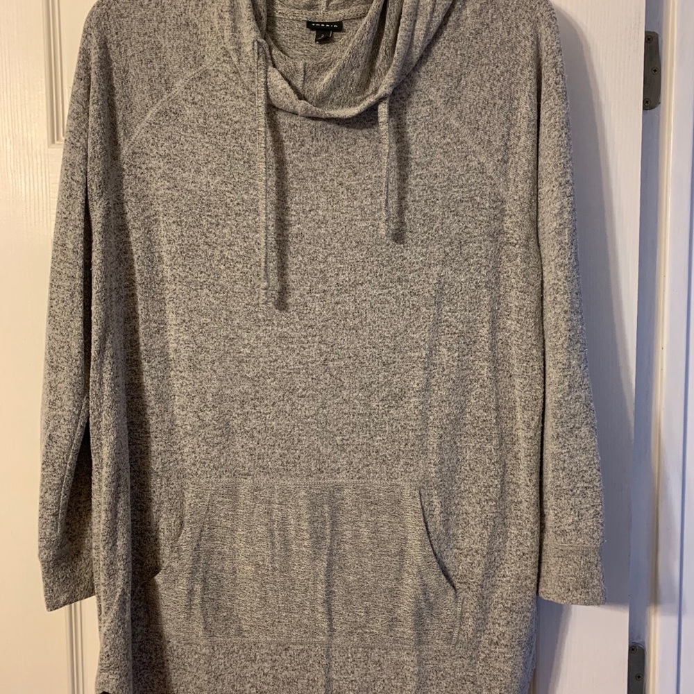 Light gray pullover hoodie